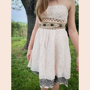 Free People Light Pink Multi Layer Dress - Size 0